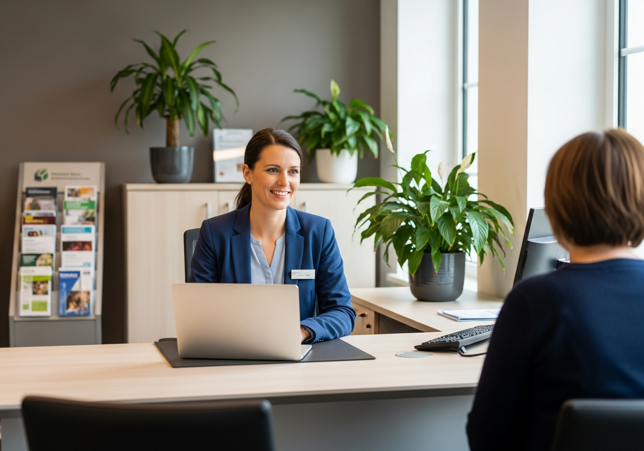 Bank-Beratungsgespräch im Büro